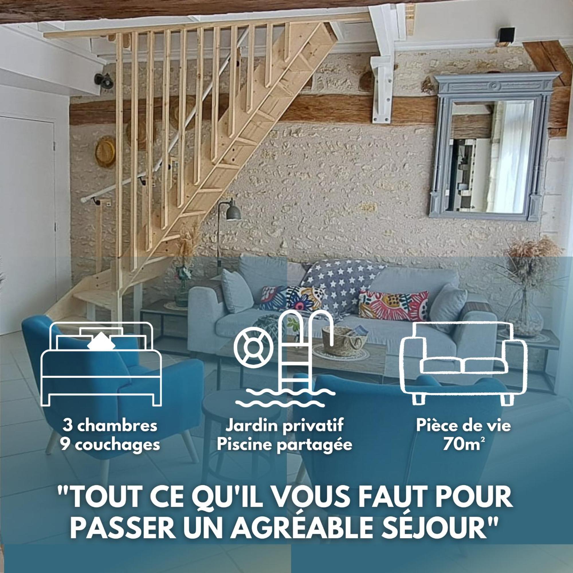 Gîte La Grange, lits fait à l'arrivée, serviettes de toilettes, piscine partagée, 25 min de Beauval, 4 km de Chenonceau Saint-Georges-sur-Cher Extérieur photo